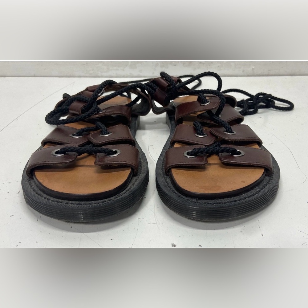 Dr. Martens Brown Leather Lace-Up Gladiator Sandals - Picture 5 of 7
